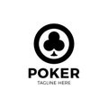 Vector Poker Logo Design Template with gambling elements. Casino illustration Royalty Free Stock Photo
