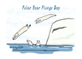 Polar bear plunge day illustration