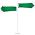 Vector pole sign road blank isolated