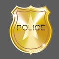 Vector Police Badge Royalty Free Stock Photo