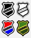 Vector Police Badges Isolated Illustration