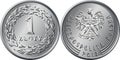 Vector Polish Money one zloty coin