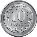 Polish Money ten groszy coin