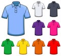 Vector polo shirt various colors Royalty Free Stock Photo