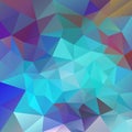 Vector polygon background with irregular tessellations pattern - triangular design in neon colors