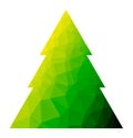 Vector polygon christmas tree