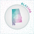 Vector polygonal Alabama map.