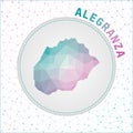 Vector polygonal Alegranza map. Royalty Free Stock Photo