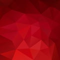 Vector polygonal background triangle low poly pattern - vibrant garnet red color Royalty Free Stock Photo