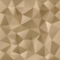 Vector polygonal background triangular design gold metal colors - beige
