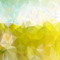 Vector polygonal background triangular design in spring colors - green sunny meadow Royalty Free Stock Photo