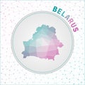 Vector polygonal Belarus map. Royalty Free Stock Photo