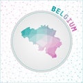 Vector polygonal Belgium map.