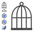 Vector Polygonal Bird Cell Icon and Bonus Icons