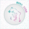 Vector polygonal Bora Bora map.