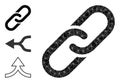 Vector Polygonal Chain Icon and Other Icons