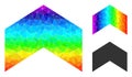 Vector Polygonal Direction Up Icon with Rainbow Gradient Royalty Free Stock Photo