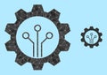 Vector Polygonal Gear Sensor Icon