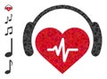 Vector Polygonal Heart Sound Icon and Similar Icons