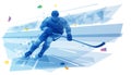 Hockey player on the run Royalty Free Stock Photo