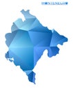 Vector polygonal Montenegro map.