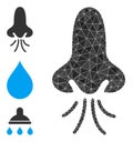 Vector Polygonal Nose Snuff Icon and Similar Icons