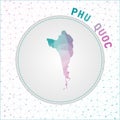 Vector polygonal Phu Quoc map.