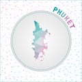 Vector polygonal Phuket map.