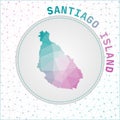 Vector polygonal Santiago Island map. Royalty Free Stock Photo