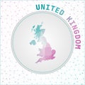 Vector polygonal United Kingdom map.