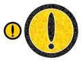 Vector Polygonal Warning Circle Icon