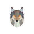 Vector polygonal wolf head.
