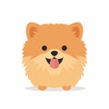 Lively Pom Pom Dog Vector Illustration With Expressive Facial Expressions