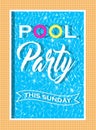 Vector pool party invitation design. Template for flyer and poster. Royalty Free Stock Photo