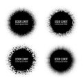 Vector pop art halftone logo circles set Royalty Free Stock Photo