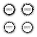 Vector pop art halftone logo circles set Royalty Free Stock Photo