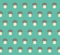 Vector Porcini Mushrooms Flat Design Illustration Pattern