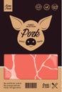 Vector pork packaging