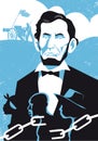 Abraham Lincoln portrait. Vector Illustration