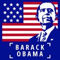 vector portrait barack obama Royalty Free Stock Photo