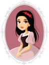 Cute Young Fairytale Princess Vector Fantasy Illustration