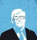 Bill Gates, microsoft chairman, vector portrait Royalty Free Stock Photo