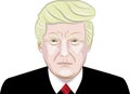 Vector Portrait of Donald Trump 3 Royalty Free Stock Photo