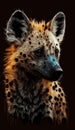 Vector portrait of hyena, realistic style design, illustration