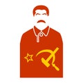 Vector portrait of Joseph Stalin