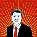 Vector portrait of Xi Jinping.