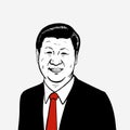 Vector portrait of Xi Jinping.