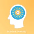 Vector Positive thinking concept. Modern gradient flat style. Royalty Free Stock Photo