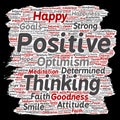 Vector positive thinking, strong attitude paint brush paper