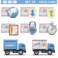 Vector Postal Icons Set 10